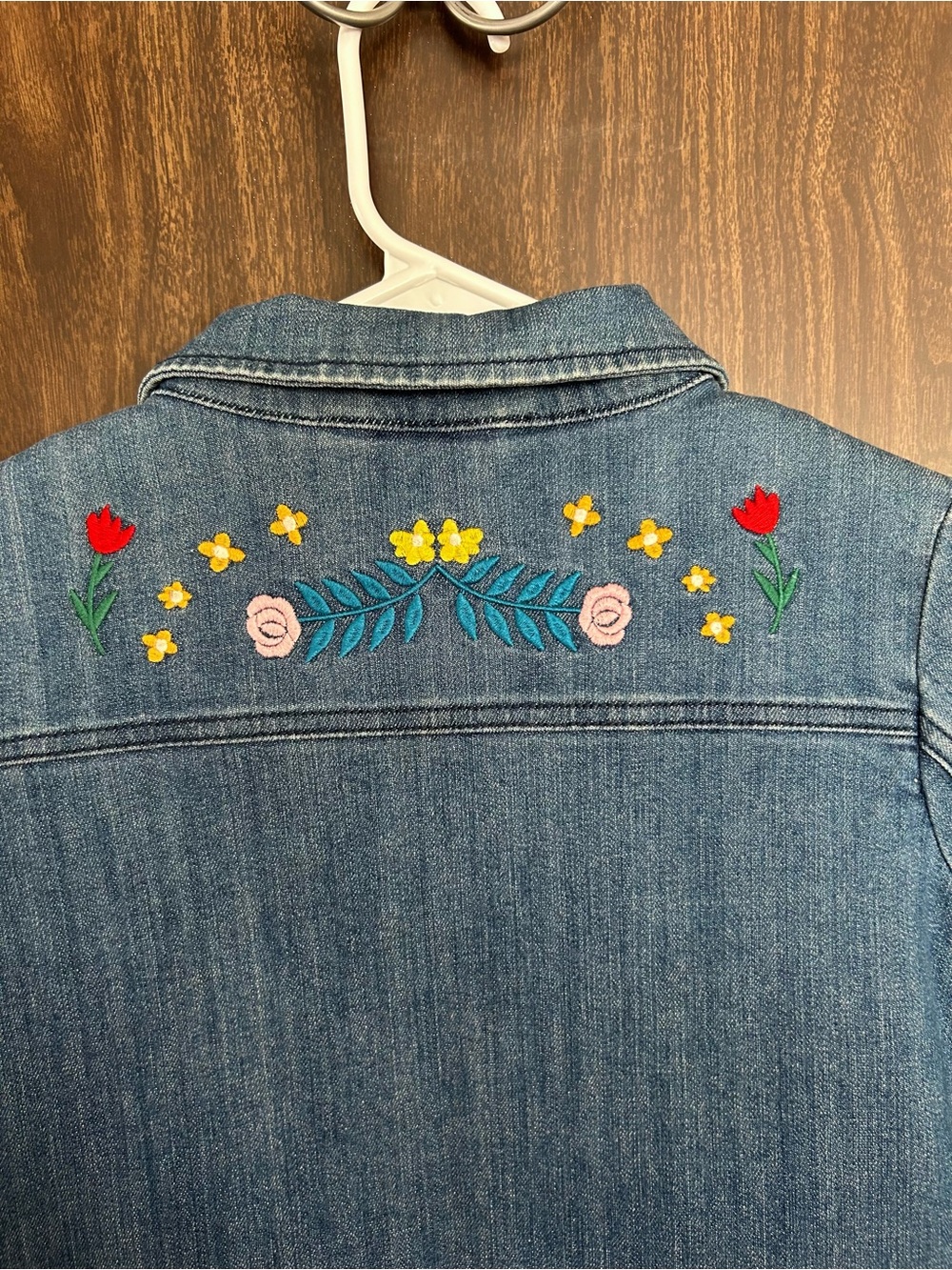Hanna Andersson Blue Denim Sherpa Lined Novelty Applique Jean Jacket Sz 140 / 10 - Picture 8 of 10
